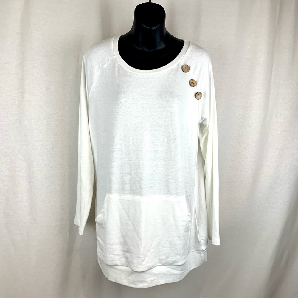 NWT supersoft Yincro womens long sleeve tunic top dressy sweatshirt, siz… - Picture 2 of 6